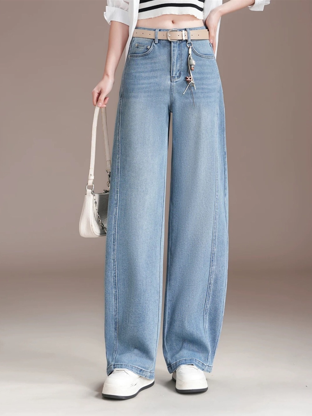 Wide Leg Light Blue Women's Jeans large brand new